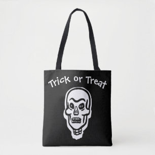 Classic Halloween Skull Dark Trick or Treat Tote Bag