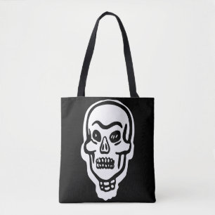 Classic Halloween Skull Tote Bag