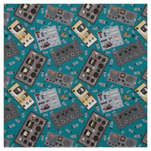 Classic Ham Radios and Vacuum Tubes Fabric