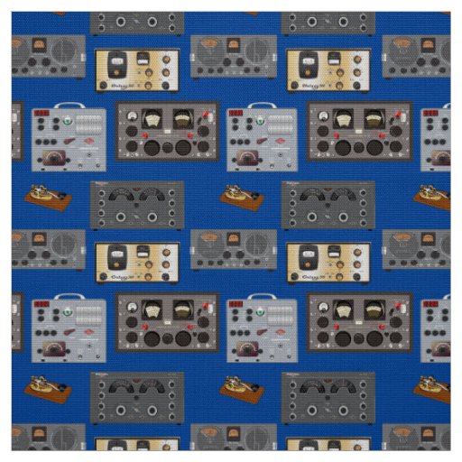 Classic Ham Radios Grid Fabric