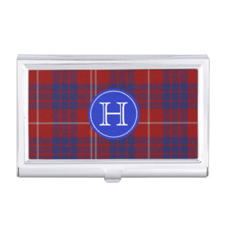 Classic Hamilton Tartan Plaid Monogram Business Card Holder