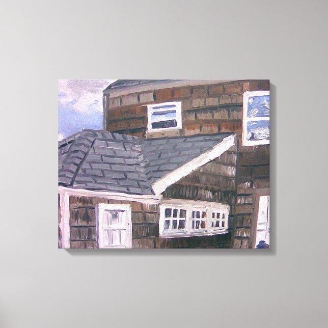 Classic Hamptons House-by Aaron Monet Canvas Print (Front)