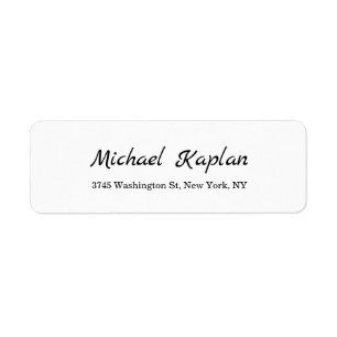 Classic Handwriting Plain Minimalist Professional Label
