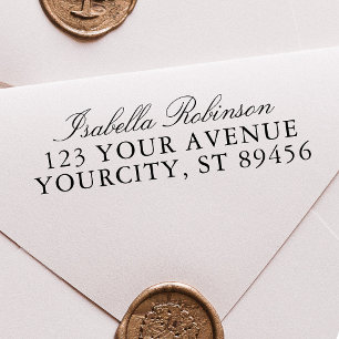 Classic Handwritten Stylish Return Address  Self-inking Stamp