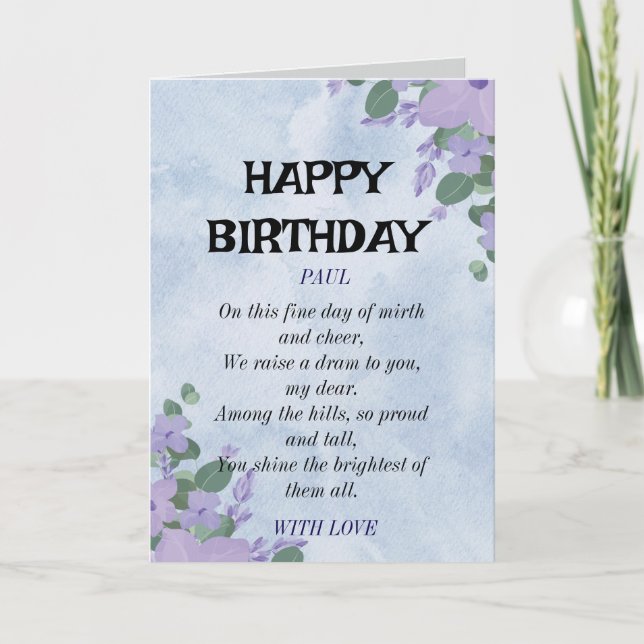 Classic HAPPY BIRTHDAY CARD (Front)