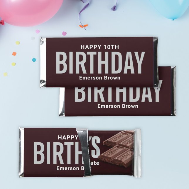 Classic Happy Birthday Chocolate Kids Hershey Bar Favors (Creator Uploaded)
