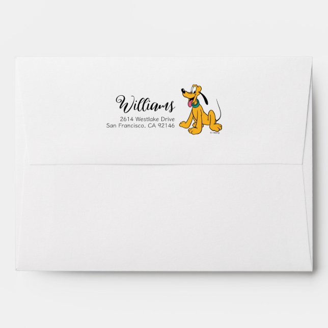 Classic Happy Pluto Envelope (Back (Top Flap))