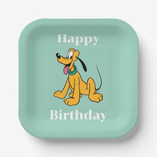 Classic Happy Pluto Paper Plates (Front)