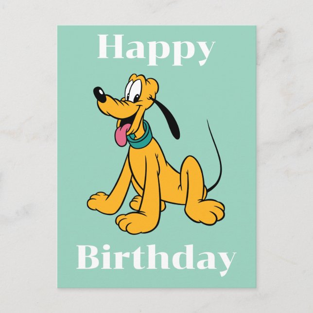 Classic Happy Pluto Postcard (Front)