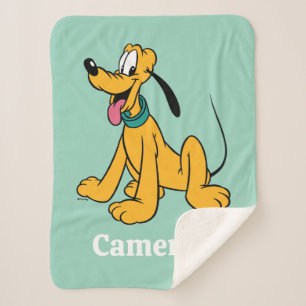 Classic Happy Pluto Sherpa Blanket