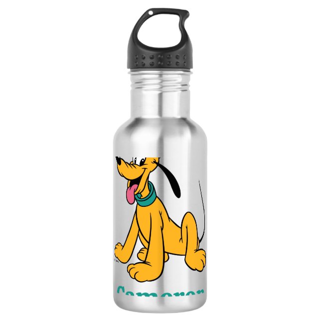 Classic Happy Pluto Stainless Steel Water Bottle (Front)