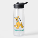 Classic Happy Pluto Water Bottle<br><div class="desc">Celebrate a sense of timeless fun with this charming and cheerful Pluto illustration! Featuring a classic, clean art style with bold linework and a sunny yellow palette, this design captures a moment of pure, wagging-tail happiness. With his bright expression and iconic green collar, this friendly pup brings a sense of...</div>