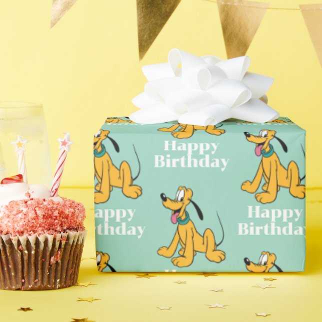 Classic Happy Pluto Wrapping Paper (Birthday Party)