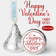 Classic Happy Valentine's Day in Red and White