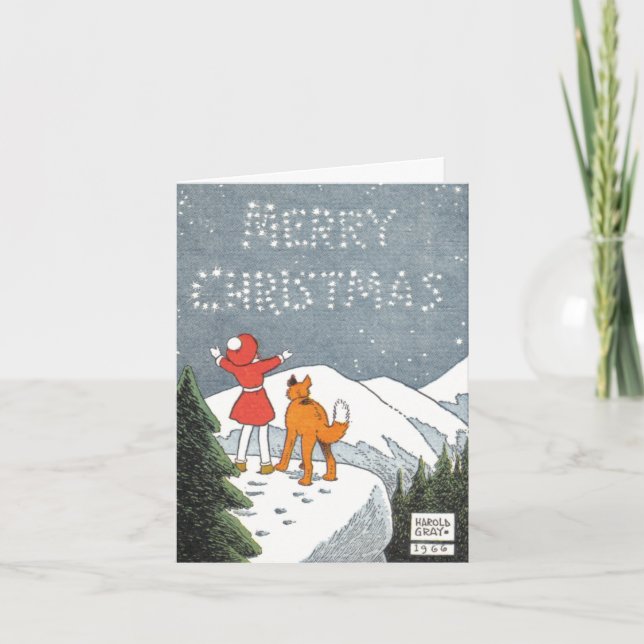 Classic Harold Gray/Annie Christmas Card (Front)