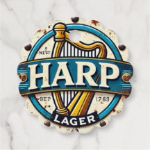 Classic Harp Lager Beer Logo Round