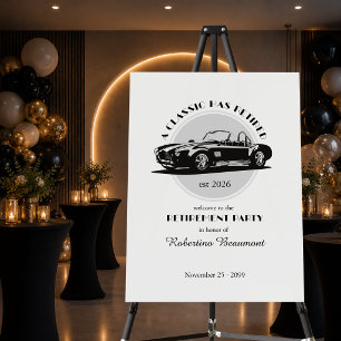 Classic Has Retired Black Car Retirement Party Foam Board