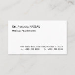 [ Thumbnail: Classic Health Care Professional Business Card ]