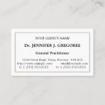 [ Thumbnail: Classic Health Care Professional Business Card ]
