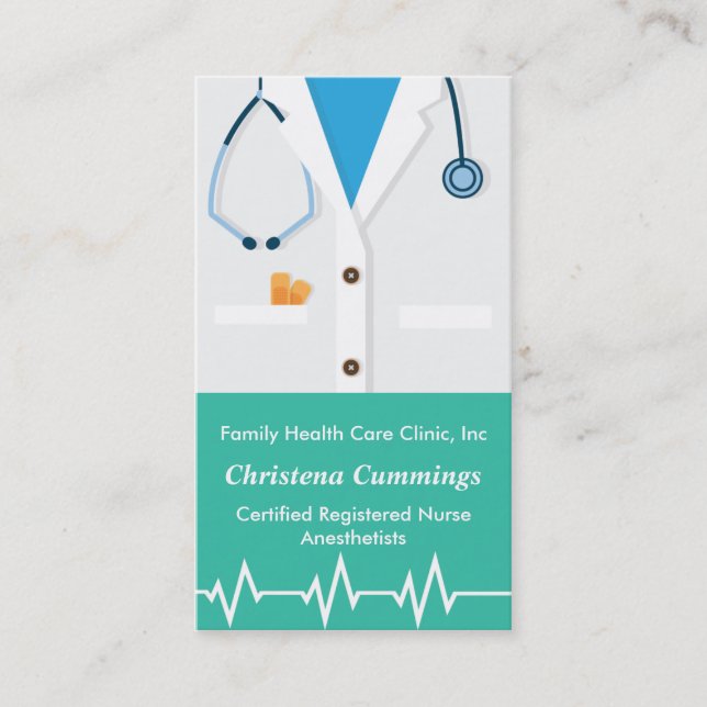 Classic Healthcare and Medical Business Card (Front)