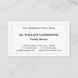 Classic, Healthcare Specialist Business Card