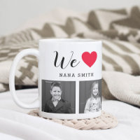 Classic Heart EDITABLE COLOR Custom Photo Mug