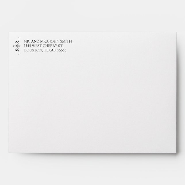Classic Heart Gray Custom Wedding Envelope (Front)