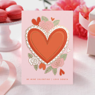 Classic Heart Valentine Note Card
