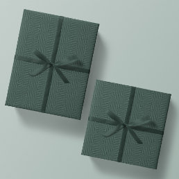 Classic herringbone tweed green Christmas holiday Wrapping Paper