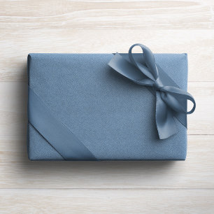 Classic herringbone tweed light blue holiday wrapping paper
