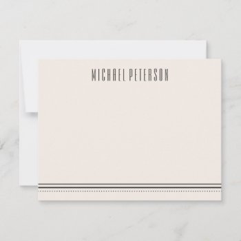 Classic Hexagon Men's Stationery - Coal Note Card by AmberBarkley at Zazzle