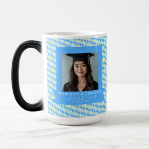 Classic Hexagon Print Photo Keepsake Color Morph Mug