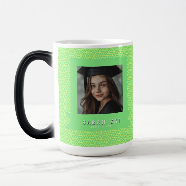 Classic Hexagonal Pattern Class Reunion Color Morph Mug (Left)