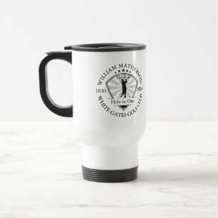 Classic Hole in One Personalised Stylish Golf Travel Mug