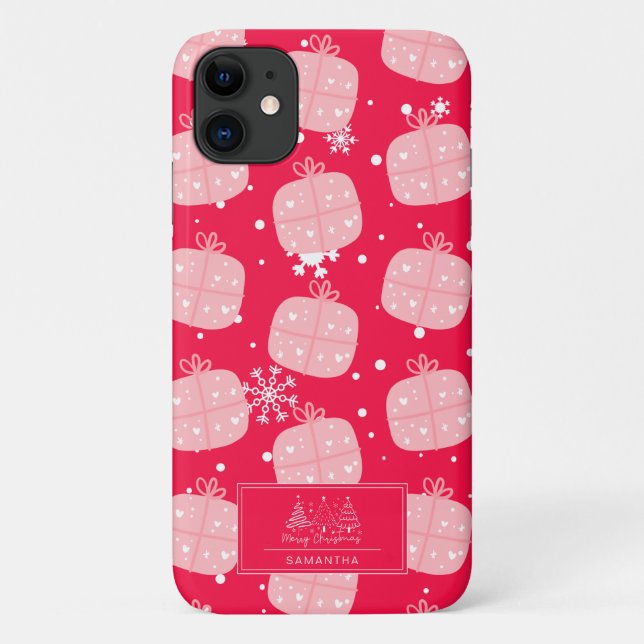 Classic Holiday Pattern-Christmas Present Case-Mate iPhone Case (Back)