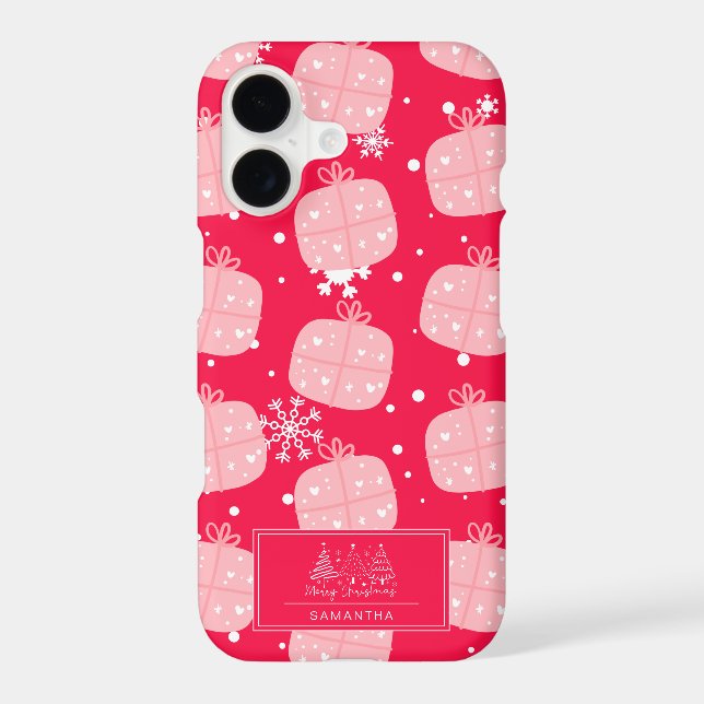 Classic Holiday Pattern-Christmas Present Iphone Case (Back)