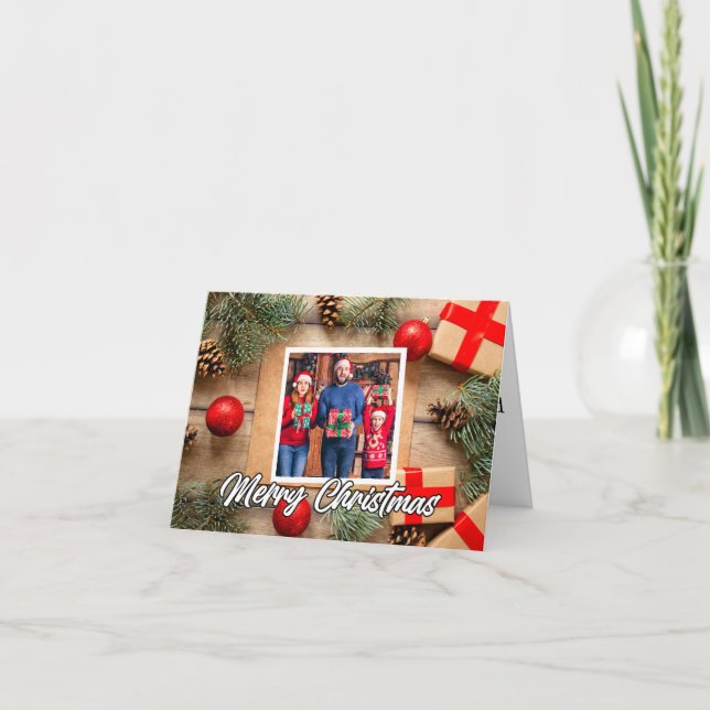 Classic Holiday Photo Template Merry Christmas (Front)