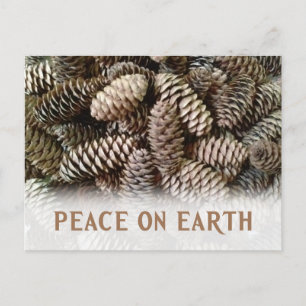 Classic Holiday Pine Cone Peace On Earth