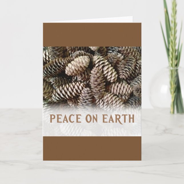 Classic Holiday Pine Cone Peace On Earth (Front)