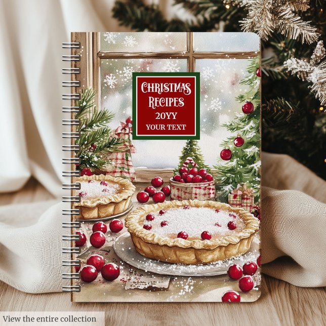 Classic Holiday Recipe Notebook With Monogram (Classic Holiday Recipe Notebook With Monogram)