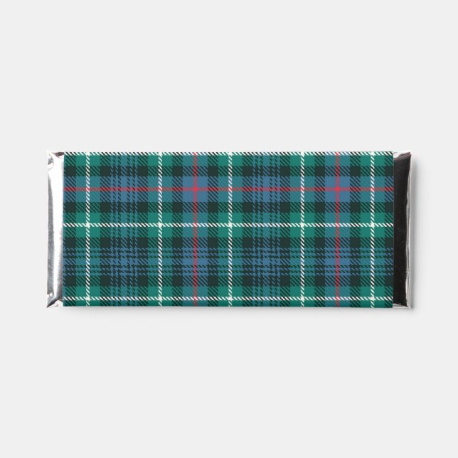 Classic Holiday Tartan Plaid Christmas Festive Hershey Bar Favors (Front)