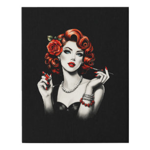 Classic Hollywood Glamour Woman Canvas Art