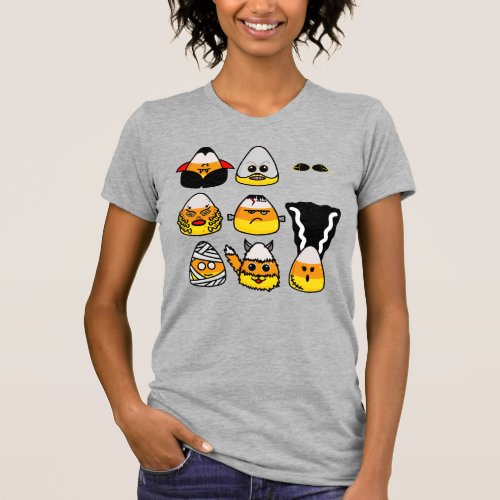 Classic Hollywood Monsters Candy Corn T_Shirt