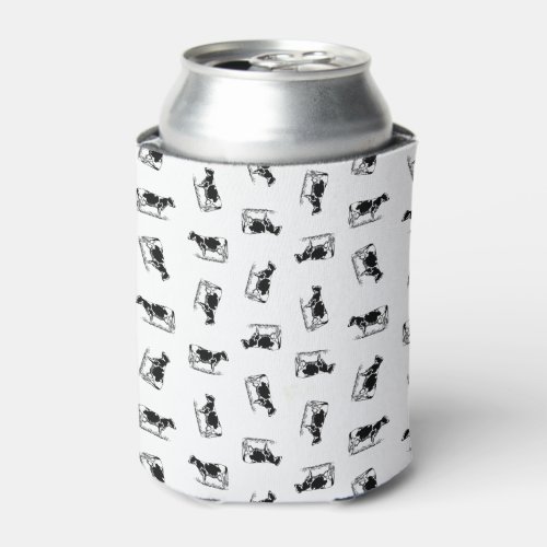 Classic Holstein Cows Art CUSTOM BACKGROUND COLOR Can Cooler