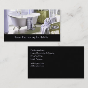 Classic Home Decorating And Staging Business Card