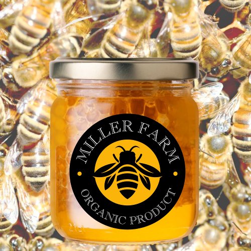 Classic Honey Bee Organic Product Beekeeper  Classic Round Sticker