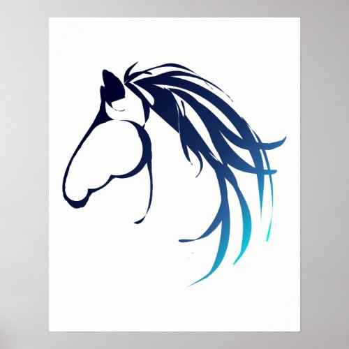 Classic Horse Head Logo Poster