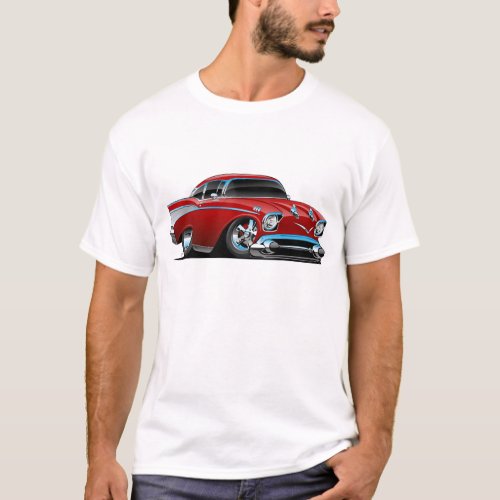 Classic hot rod 57 muscle car cartoon T_Shirt