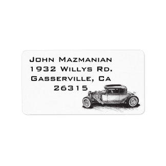 Classic Hot Rod Address Label
