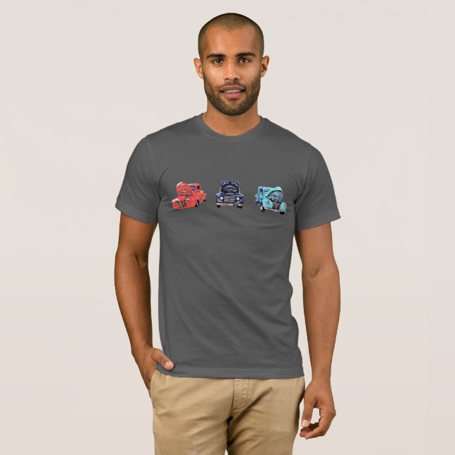 Classic Hot Rods Abstract T-Shirt (Front Full)